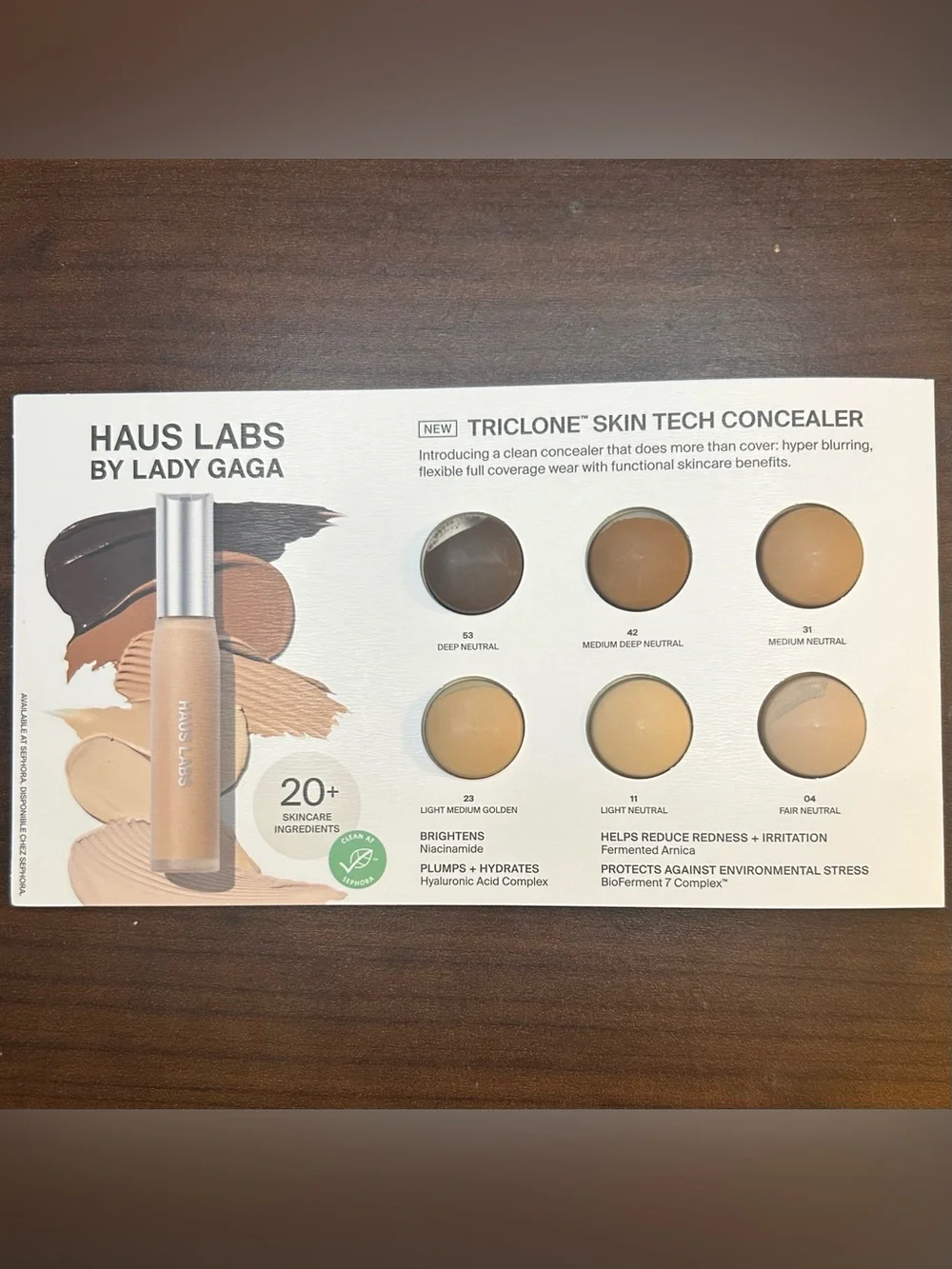 Haus Labs By Lady Gaga Canvas Wristlet Toiletry Pouch & 6 Concealer Samples